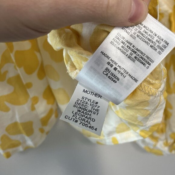 Mother The Sunburst Leopard Floral Print Button‎ Front Blouse Size Large - Picture 6 of 11